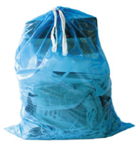 recycling blue bag pic